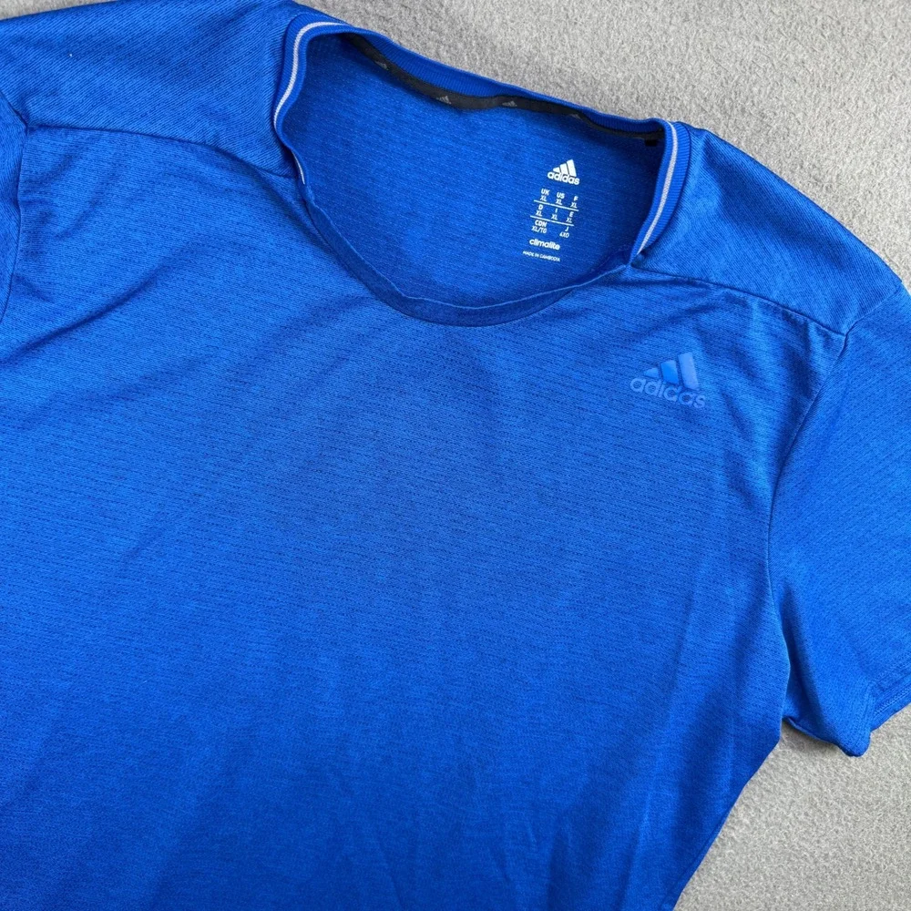 Adidas Climalite Shirt Mens XL Blue‎ Running Athletic Gym Training AZ9441